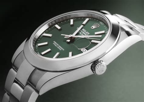 rolex datejust green leaf dial|rolex datejust 41mm mint green.